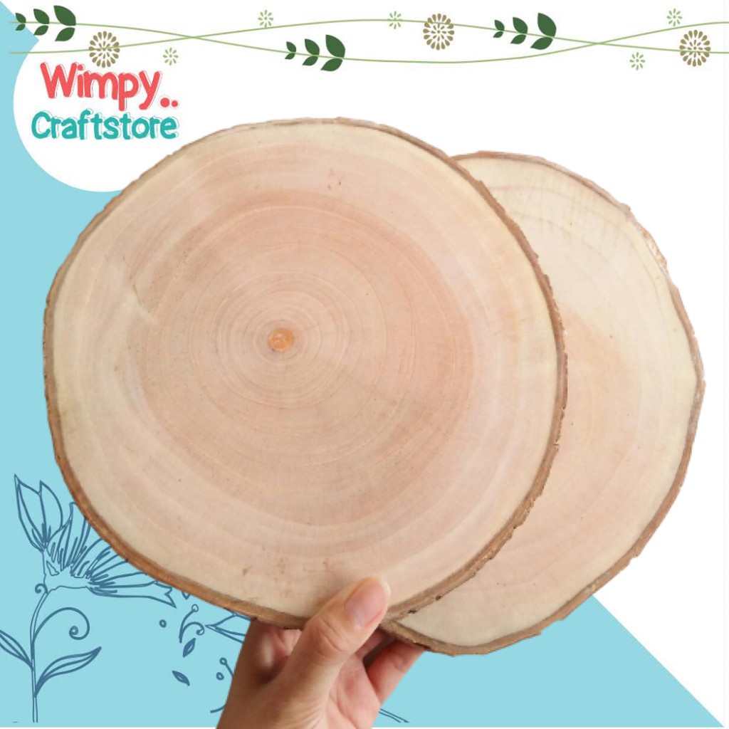 Wood Chip BIG Potongan Kayu Slice Wood Slice dekorasi meja pesta hiasan taman terrarium ring bearer