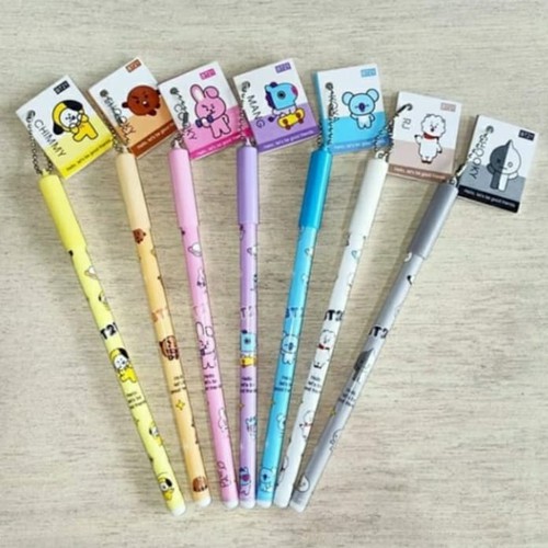 grosiramanah - [TERMURAH]  bolpen BTS KPOP (BUKU) Pulpen lucu Karakter Kartun Bangtan Boys BT21 BTS