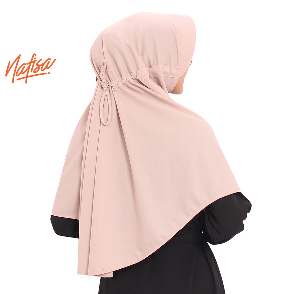 Nafisa Hijab Santai - Jilbab Instan Serut Kaos - Kerudung bergo simple-8