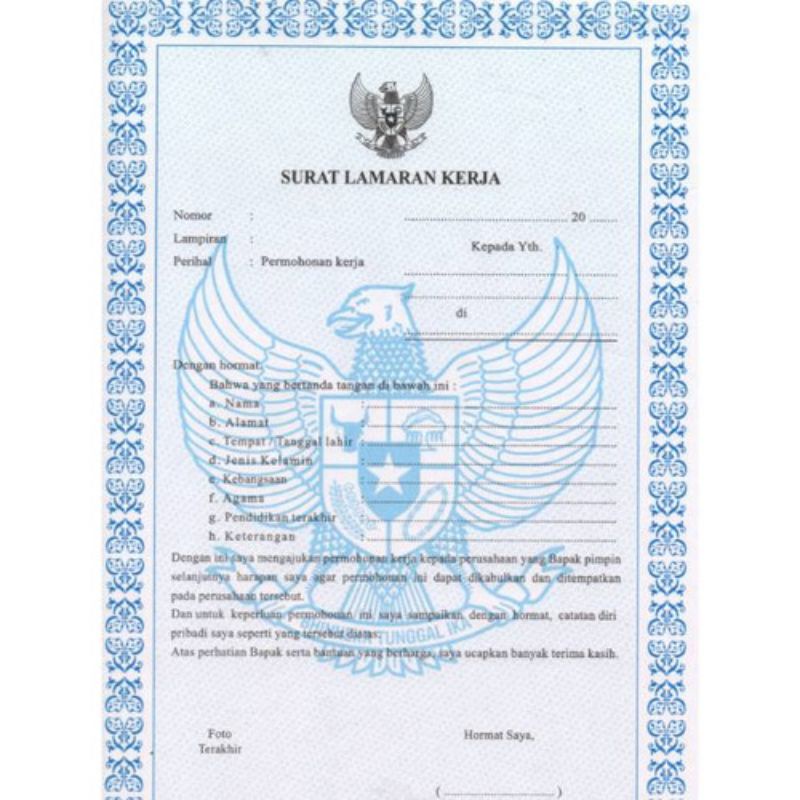 

SURAT LAMARAN KERJA LENGKAP DAN SIMPLE