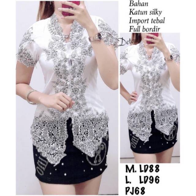 Import Kebaya Modern Tulip Bahan Silky Korea Renda