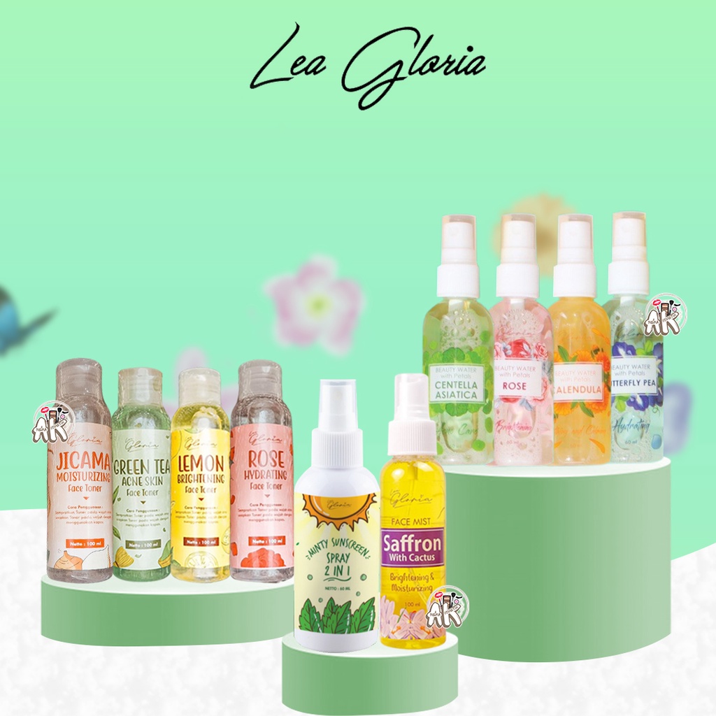 LEA GLORIA TONER / FACE MIST SAFFRON / BEAUTY WATER/ SUN SCREEN