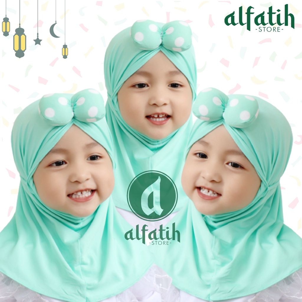 ALFATIH STORE / Jilbab Anak Mini Mouse Polkadot / Hijab Anak Cantik / Jilbab Anak Murah