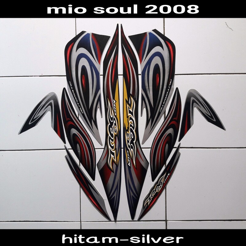 stiker body motor mio soul 2008 silver