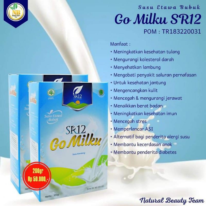 

Susu Kambing Etawa SR12 Gomilk Solusi Maag Lambung Asma Bumil Busui