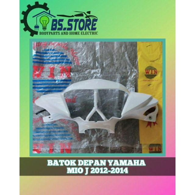 BATOK DEPAN MIO J PUTIH 2012 2013 2014 | FRONT HANDLE COVER YAMAHA MIO J 2012 2013 2014 | TOTOK LAMPU DEPAN YAMAHA MIO J PUTIH