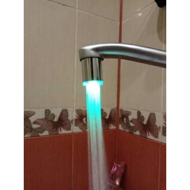 Filter kran air LED menyala 7 warna - water saving - Saringan keran