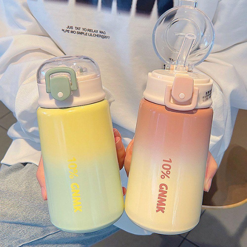 Solighter Botol Minum Termal 400ml Portable Warna Gradasi Dengan Sedotan