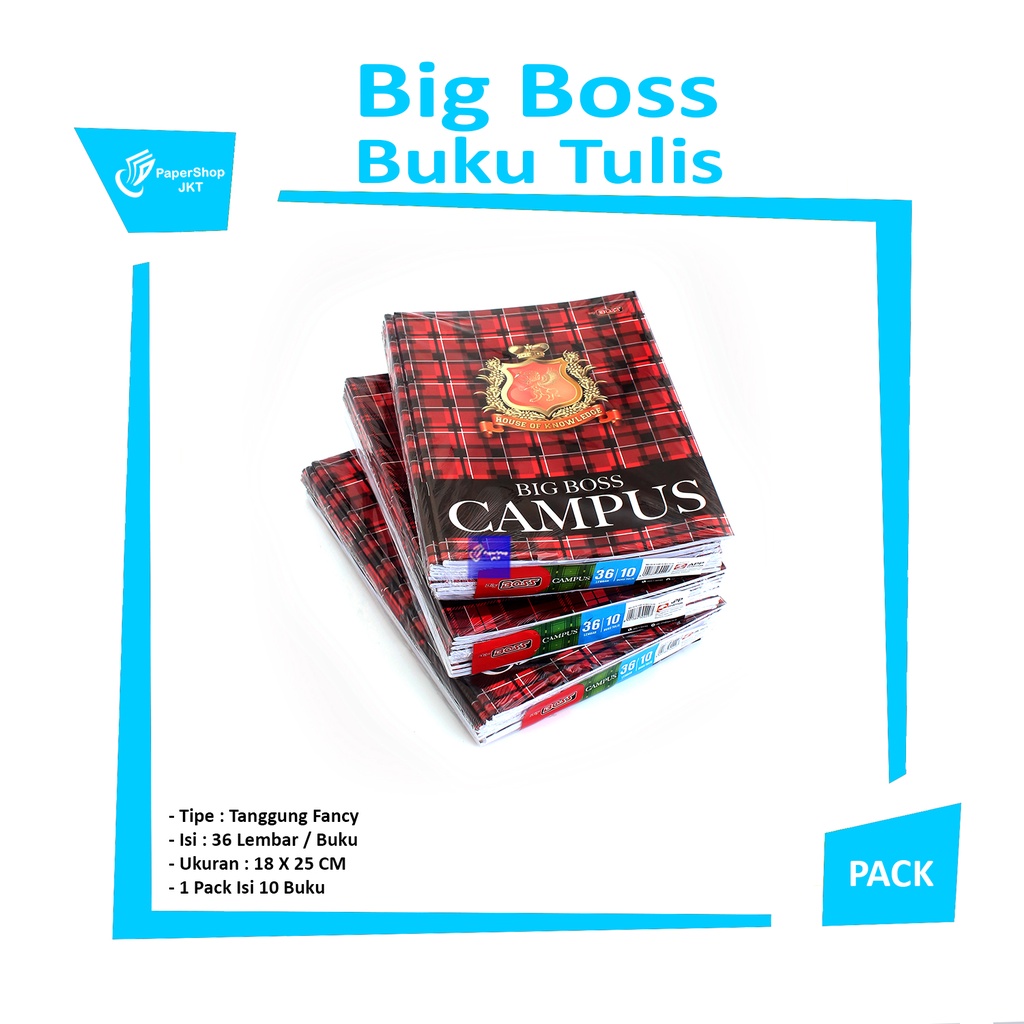 Jual BIG BOSS - Buku Tulis Campus 36 lembar - Pack Indonesia|Shopee