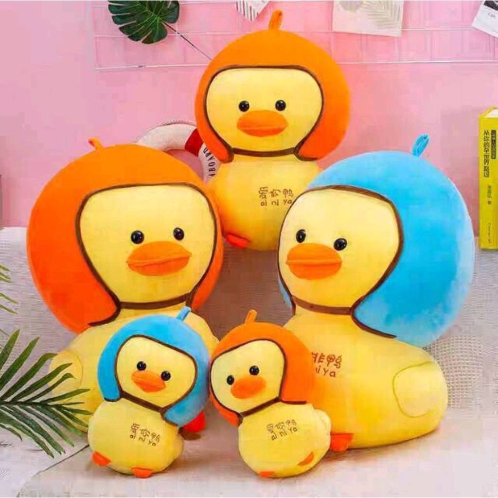 Mainan Anak plush toys Boneka Bebek Duck Helm Bertopi Lucu dan imut kualitas import