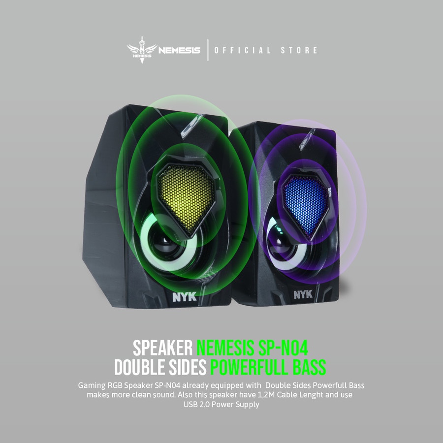 Speaker Gaming Stereo Audio RGB NYK SP-N04 Nemesis