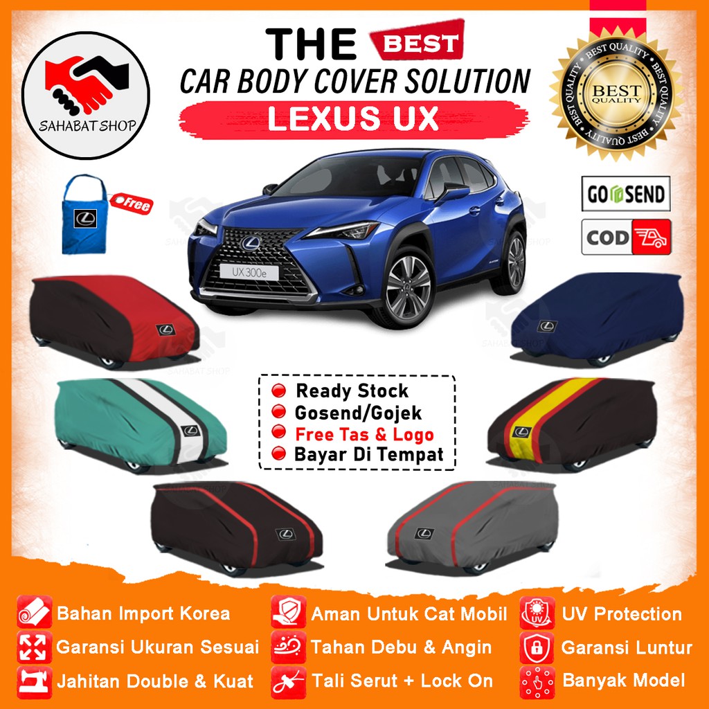 Sahabat Body Cover Mobil Lexus UX / Sarung Penutup Lexus UX Outdoor / Selimut Mantel Tutup Pelindung Kerudung Pembungkus Terpal Mantol Jas Kerodong Kelambu Tutupan Bungkus Mobil Lexus UX Waterproof Anti Air Model Orange