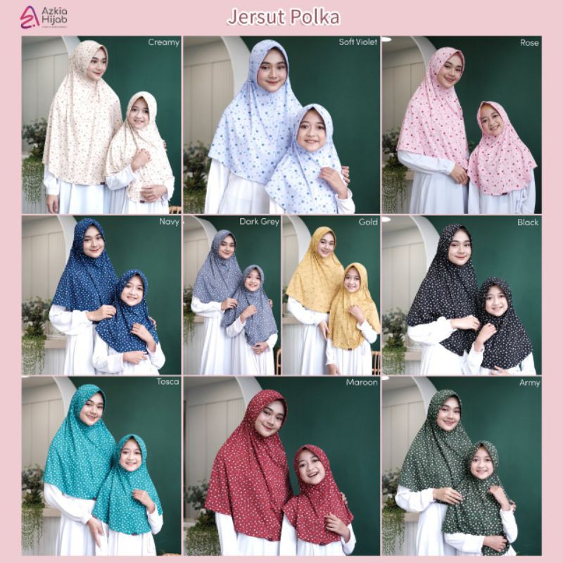 JERSUT POLKA By Azkia Hijab size dewasa