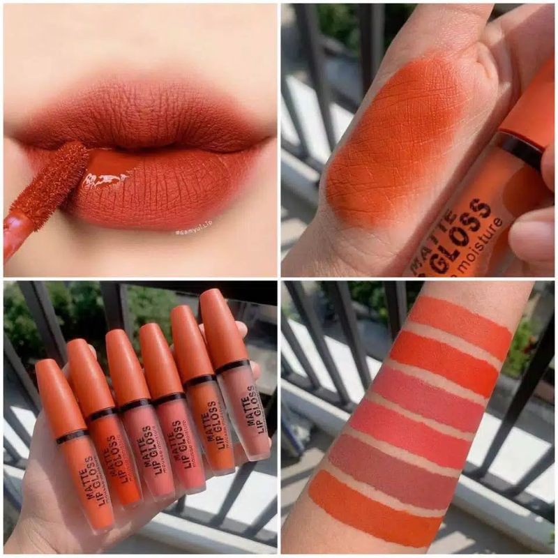 HARGA Eceran - RICH COLOR PEACH / Sasimi Matte Lipgloss Rich Color S853