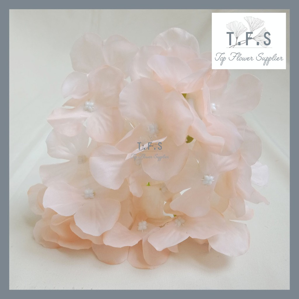 Artificial Hydrangeas 1 Tangkai Bunga Plastik Buatan Hiasan Dekorasi Acara Pernikahan dan Rumah-LIGHT PINK