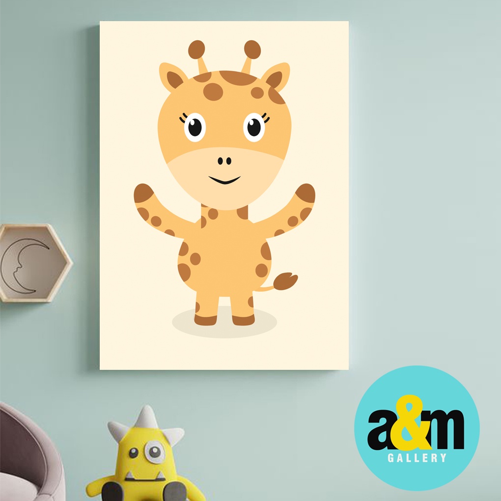 Hiasan Dinding Kamar Bayi (A4) Dekorasi Kamar Bayi Hiasan Kamar Anak Tema Binatang - A&amp;M