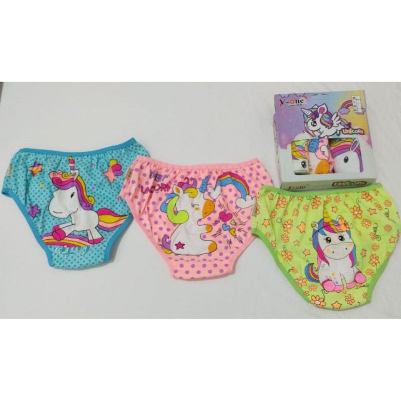 CD ANAK CEWE KOTAK MOTIF UNICRON 3PCS