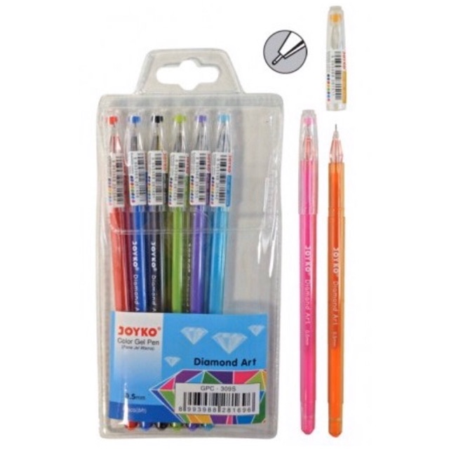 

Color Gel Pen / Pulpen / Pena Joyko GPC-309S /1 Set 8 Warna / 0.5 mm