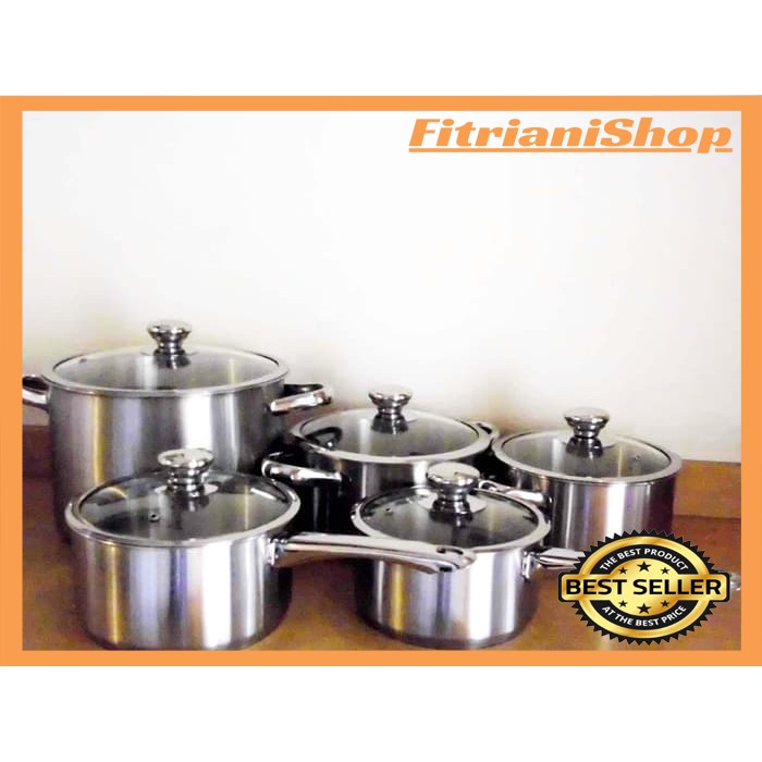 Panci Set Panci Masak Bima Vita 10 pc Set Export High Quality