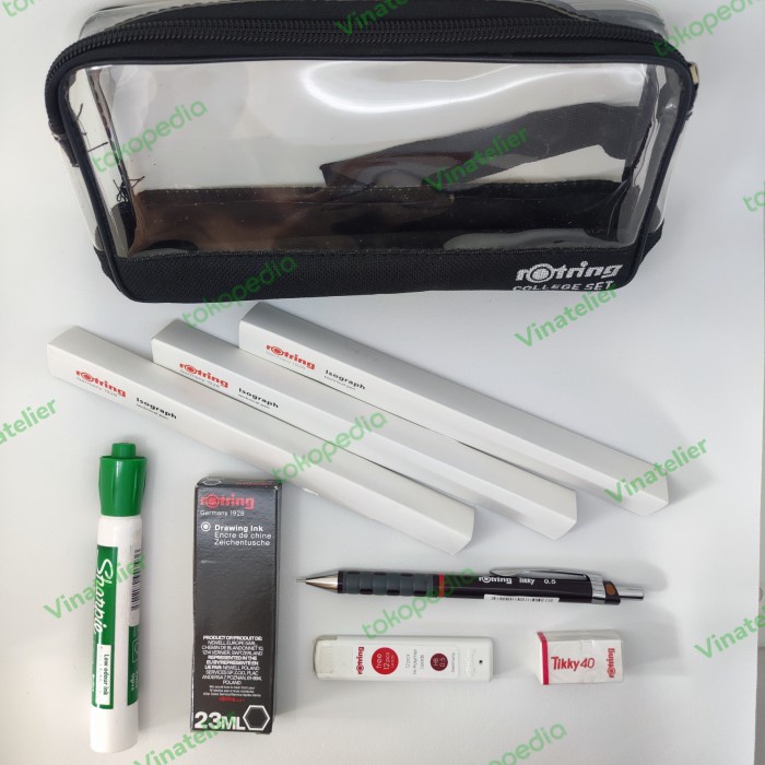 

(TERLARIS) Rotring Rapido Isograph College Set [ 0.2 / 0.3 / 0.5 ] Eco Pack