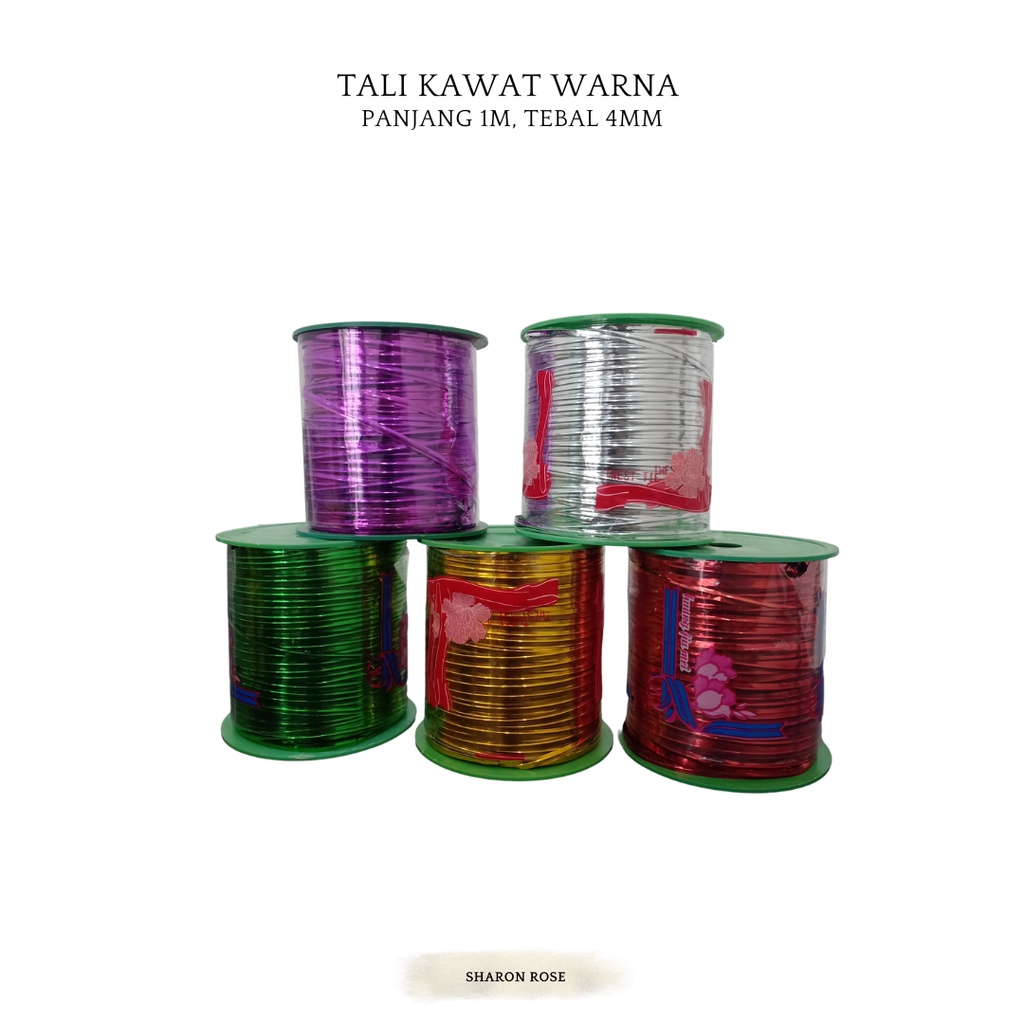 

TALI KAWAT WARNA UNTUK DEKORASI TEBAL 4MM HARGA UNTUK PANJANG 1 METER