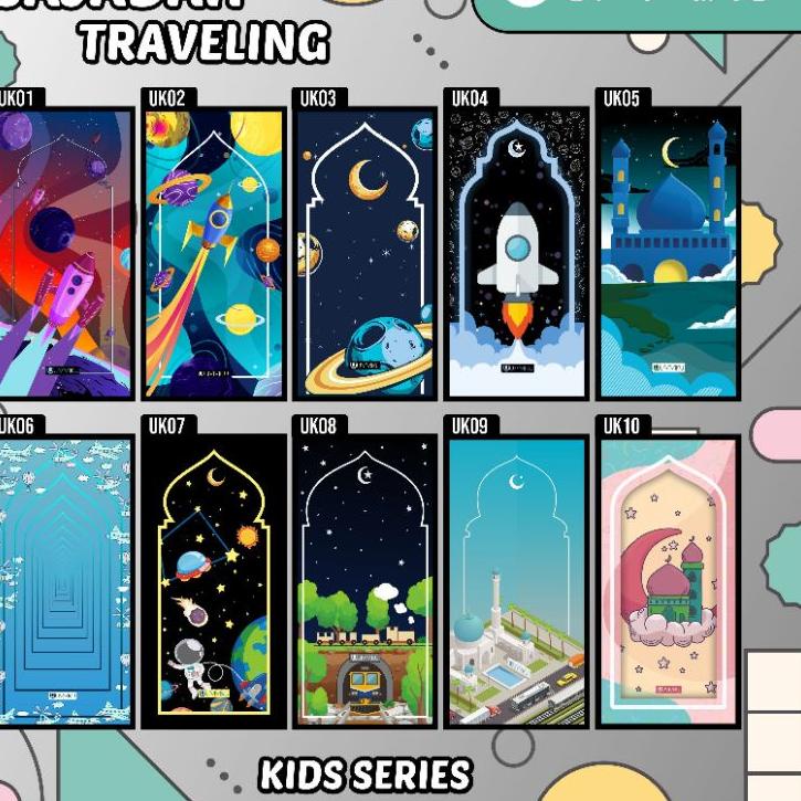Recomended.. Sajadah Travel Anak UMMIKU / Sajadah Lipat Motif Anak Anak / Sajadah Travelling