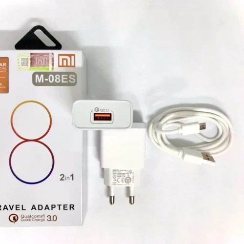 Charger M-08ES 2in1 Quick Charge 3.0 Casan Xiaomi Micro Travel Adapter