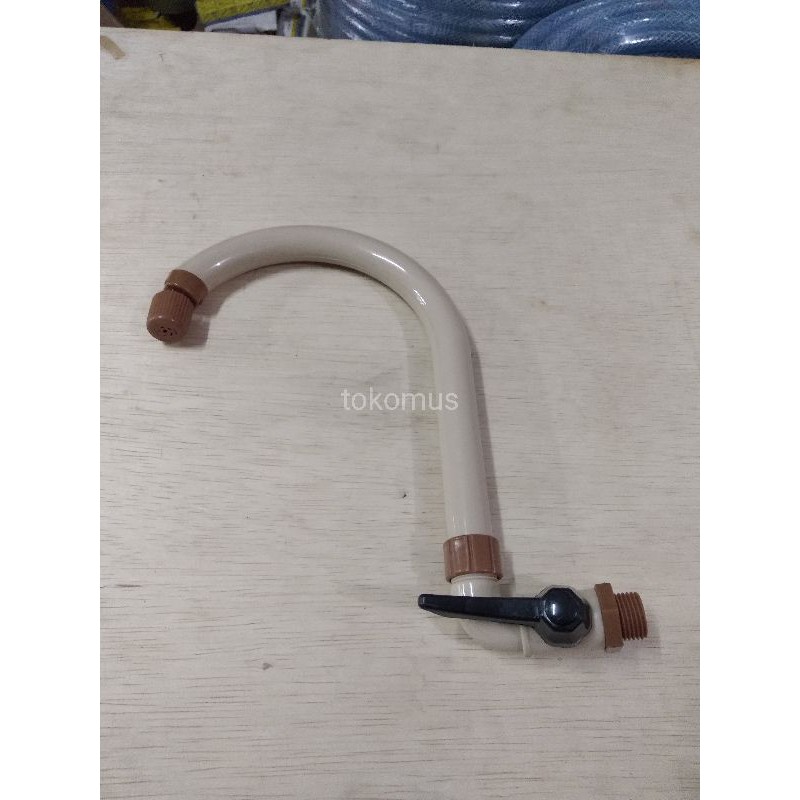 KRAN LEHER ANGSA KERAN CUCI PIRING PVC KEPALA PUTAR JULIO