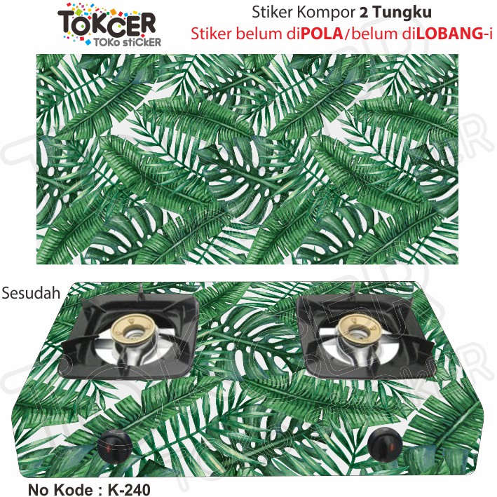 Stiker Kompor 2 Tungku MONSTERA