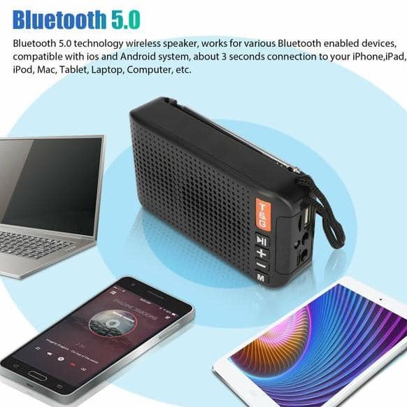 Speaker Bluetooth Solar Charger Travel Sound 3D TG-184 SUPER BASS