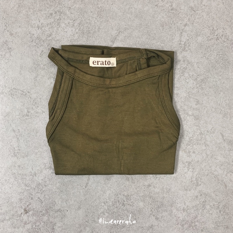 ERATO - Athela Crop Tank Top / Atasan Wanita-Olive