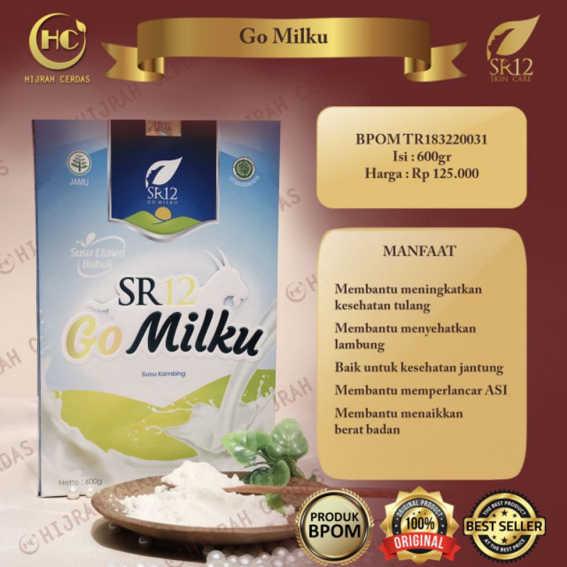 

GOMILKU SUSU KAMBING ETAWA SR12. 600gr