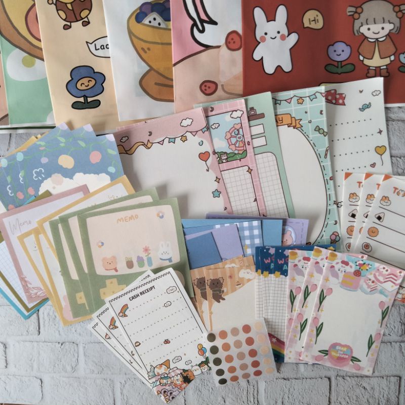 60 pcs memopad sample cute motif for journal kit mix character