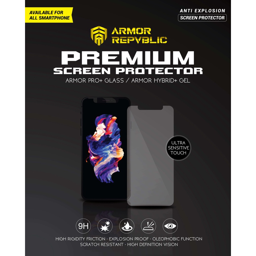 Tempered Glass Armor Repvblic For Samsung Galaxy A72 - A52 Screen Protector