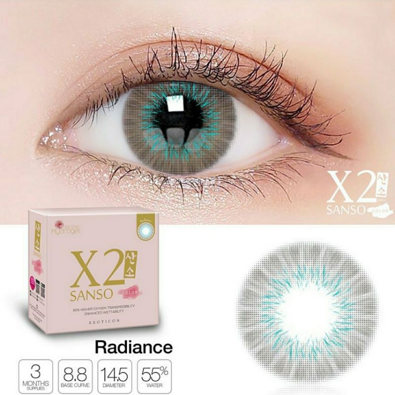 Softlens X2 SANSO COLOR 14.5 MM by EXOTICON / Soflen Warna Normal