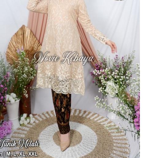 ♪ Warna Lengkap Setelan Kebaya Brukat Tunik Tile/Tunik Brukat/Kebaya Brukat/Kebaya Modern/Tunik Tile