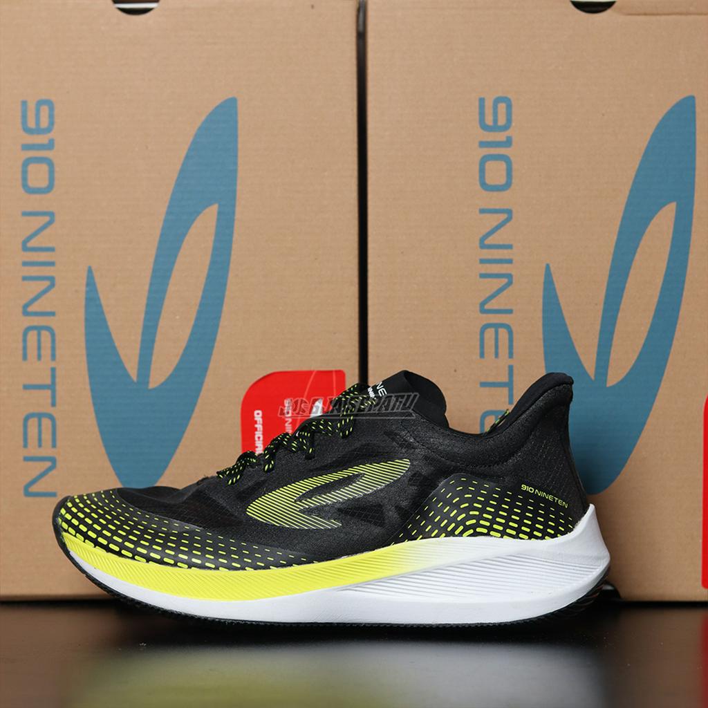 910nineten Sepatu Running Haze 1.5 - Hitam/Hijau Neon/Putih