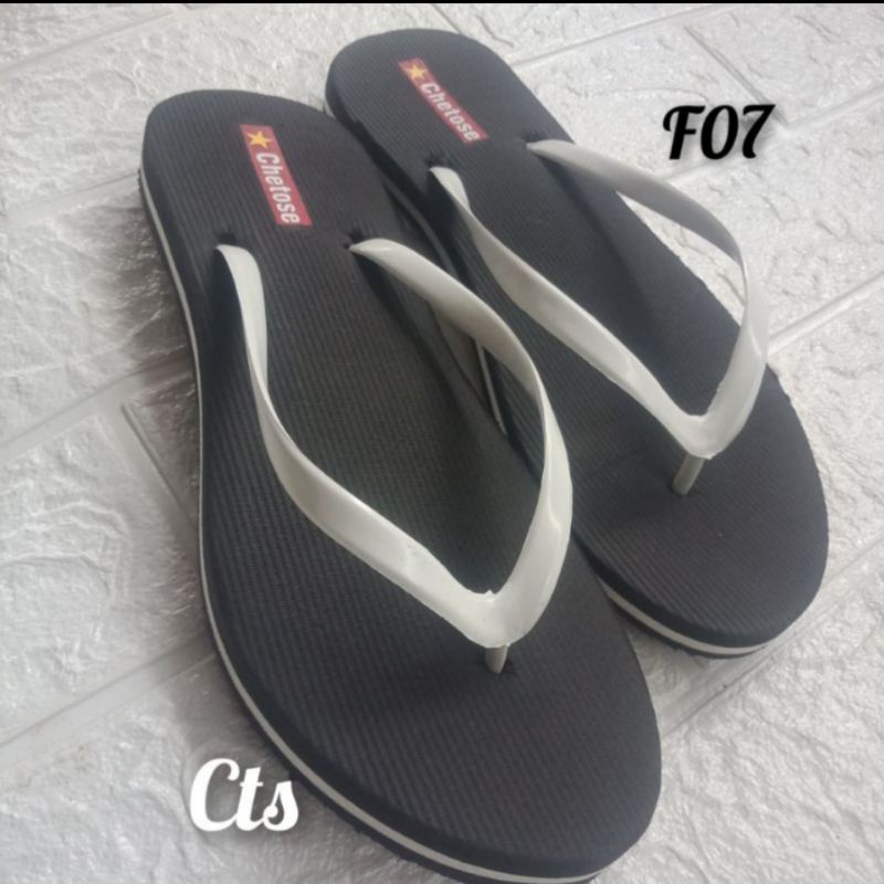 CTS Sandal Jepit Wanita Model Entrik Murah Salur F07