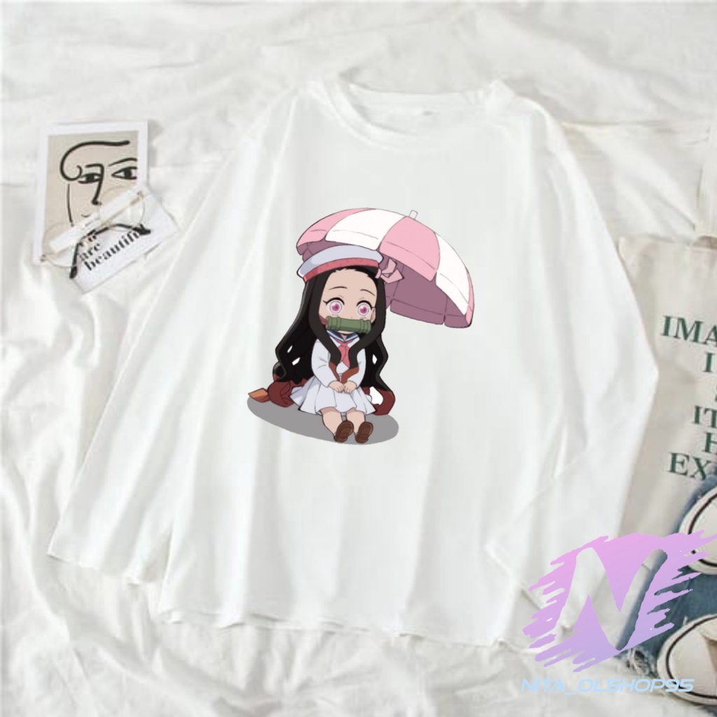 KAOS NEZUKO CHIBI BAJU KAOS ANAK LENGAN PANJANG ANIME DEMON SLAYER TERBARU