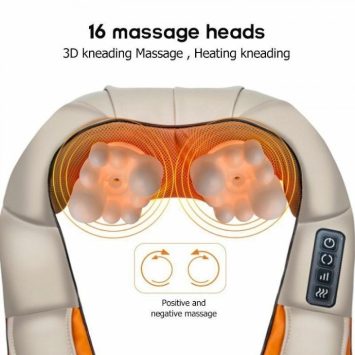 ROCKWARE Electric Kneading Neck Massager Pijat Leher Punggung dan Bahu