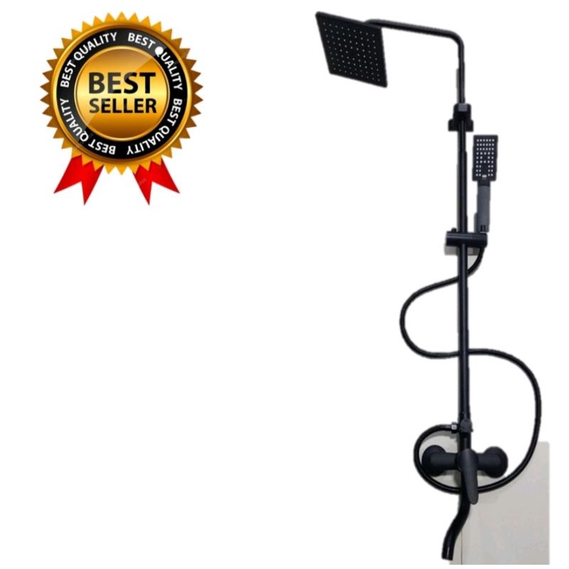 MURAH SHOWER TIANG COULUMN STAINLESS SET KAMAR MANDI CHROME HITAM BLACK / SHOWER KAMAR MANDI / SHOWER TIANG / SHOWER COLUMN TIANG SET HITAM BLACK / SHOWER AIR PANAS / KRAN SHOWER COLOM KAMAR MANDI HITAM KRAN PANAS DINGIN