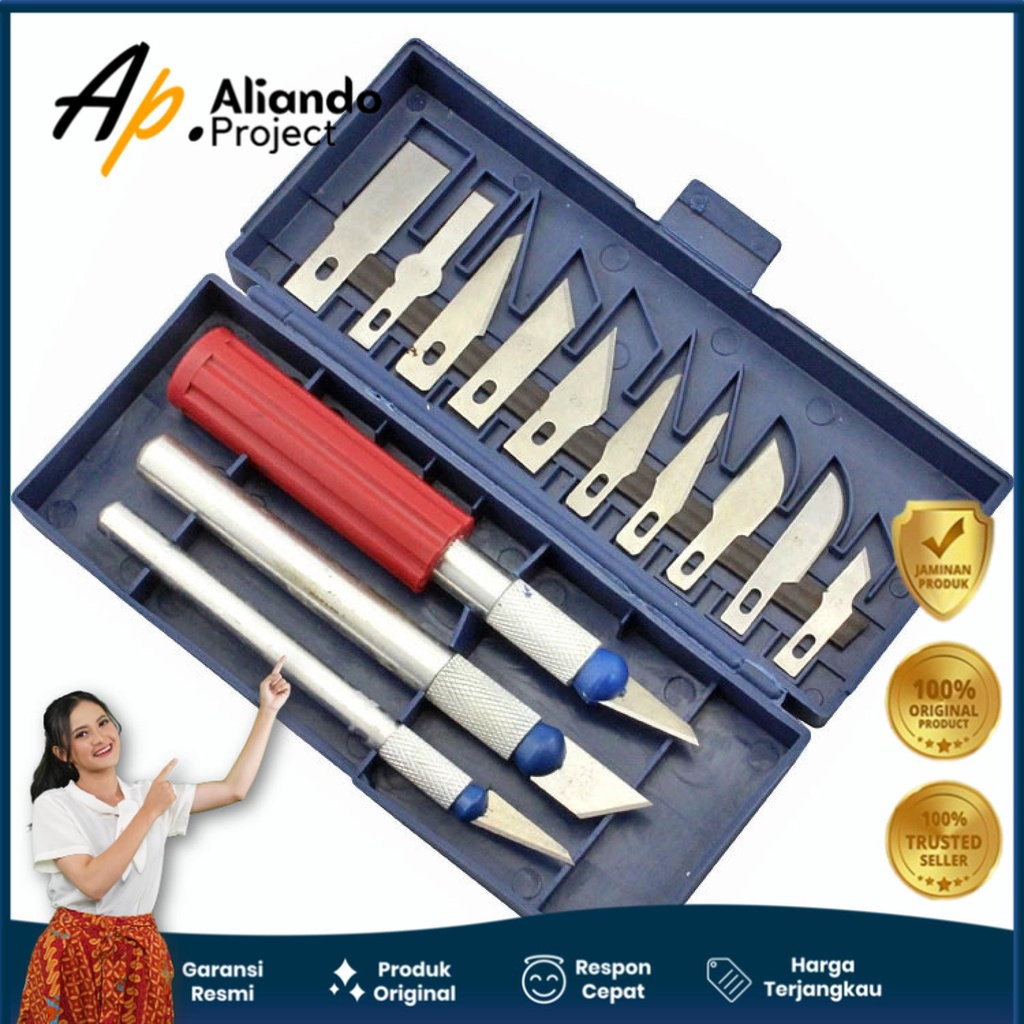 

Set Pisau Ukir Seni 13 in 1 Crafting Knife 3 Handle Modern Original Unik Murah Terjangkau Garansi