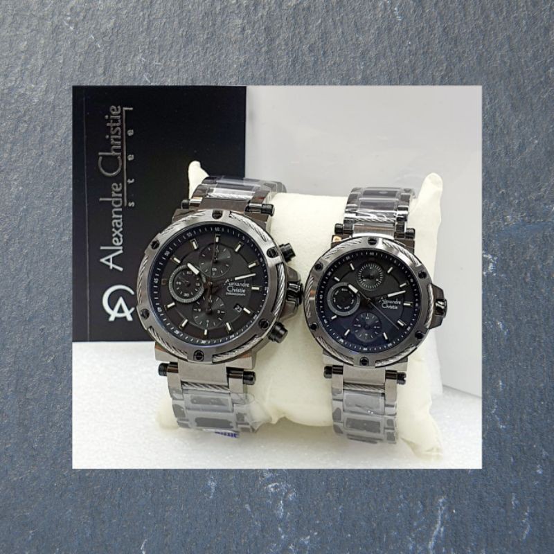 JAM TANGAN COUPLE PRIA/WANITA ALEXANDRE CHRISTIE AC6561 100% ORIGINAL