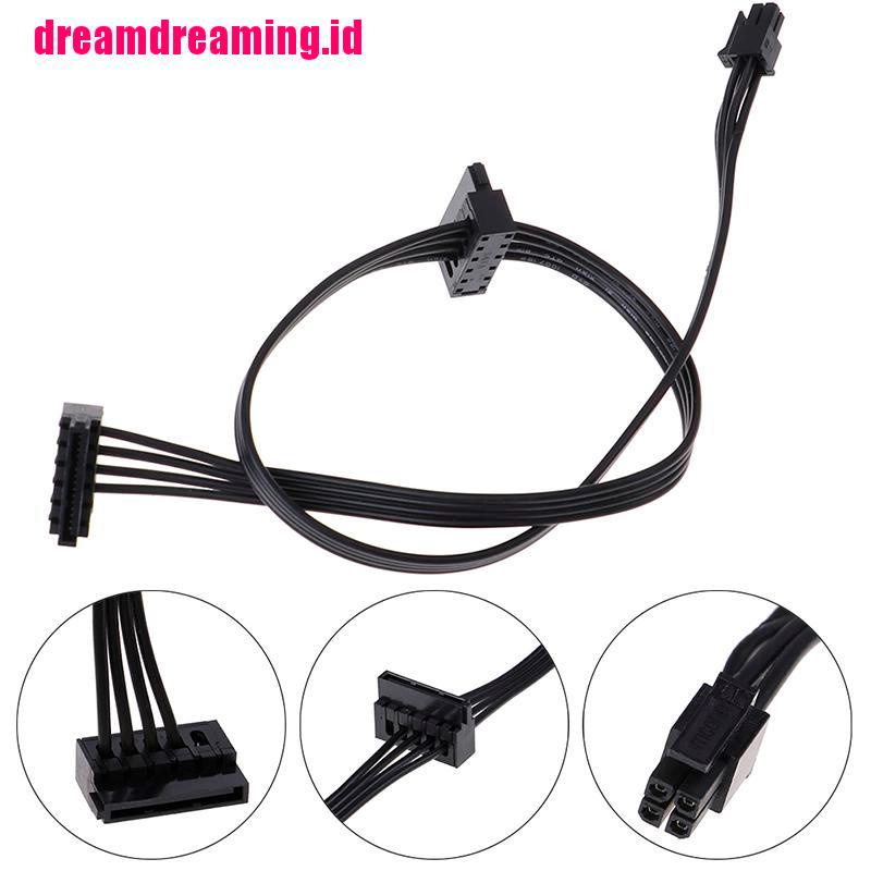 1pc 45CM Kabel power supply mini 4Pin Ke 2 Sata SSD Untuk lenovo M410 M610