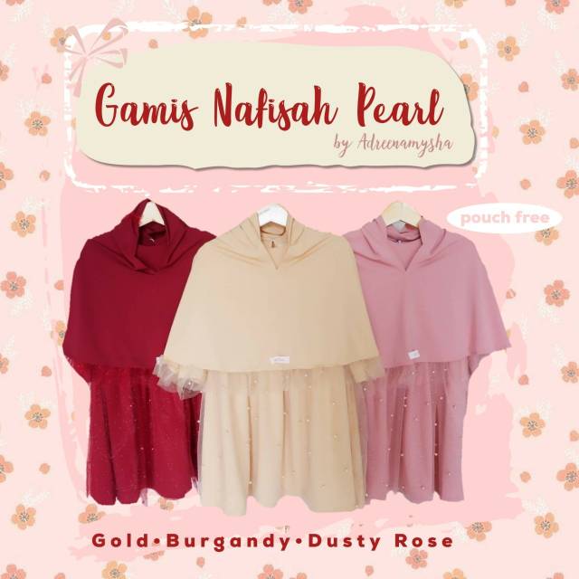 Gamis Nafisah Pearl Size 3-6 Tahun gamis mutiara anak