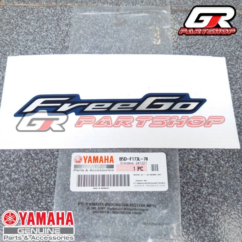 LIST EMBLEM BODY B5D-70 FREEGO BIRU 2021 ORIGINAL YAMAHA GRAPHIC STIKER STICKER STRIPING FREGO FREE GO KIRI KANAN ORI YGP