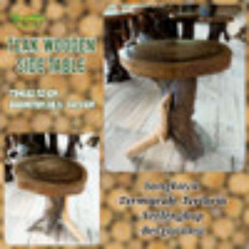 Meja kayu jati unik amazing teak wood wooden table Coffeetable side 22