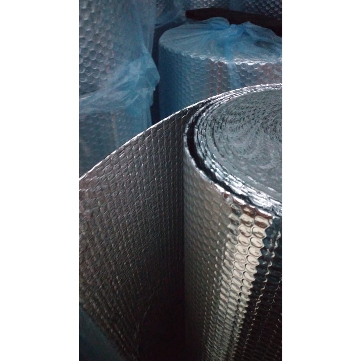 ALUMUNIUM FOIL BUBBLE DOUBLE 1,2m x 1m PEREDAM PANAS ATAP RUMAH Bubble foil doubble side Alumunium f