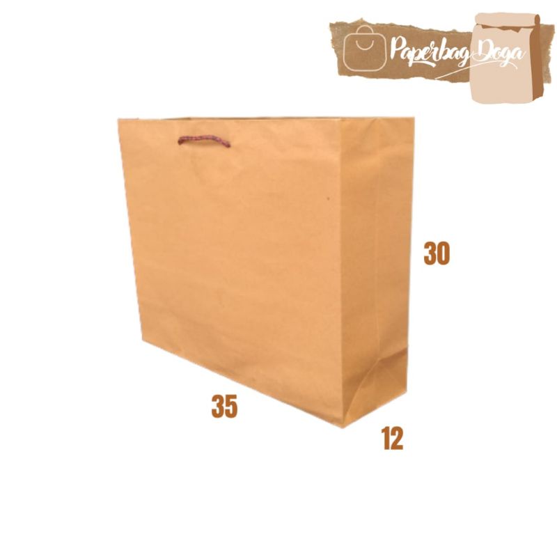 

PAPERBAG PAPER BAG 35X12X30 SHOPPING BAG POLOS COKLAT TERMURAH