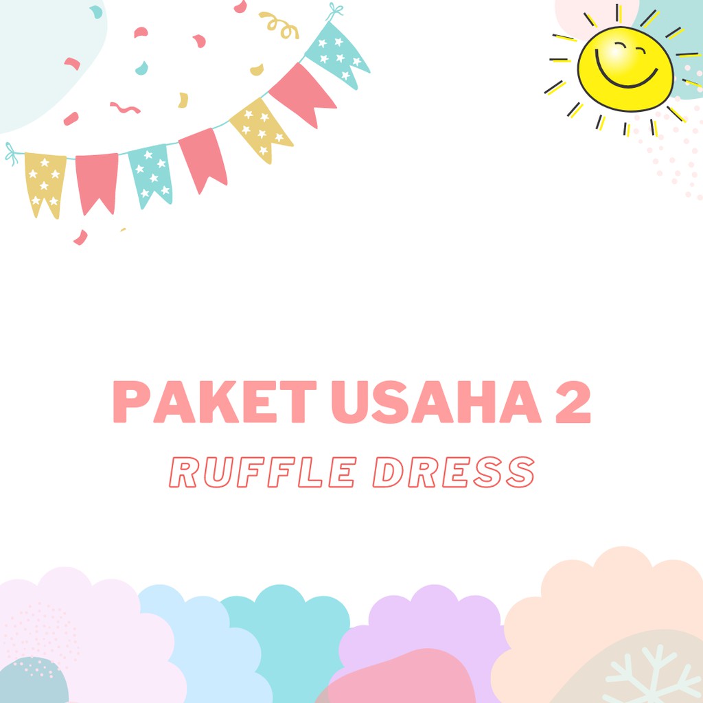 YashCollection PAKET USAHA RUFFLE DRESS / DASTER VIRAL ISI 50 PC CAMPUR MOTIF KEKINIAN FIT XL